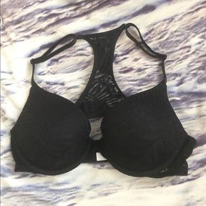 Black Lace Victoria’s Secret Pink Push-up Bra 32C